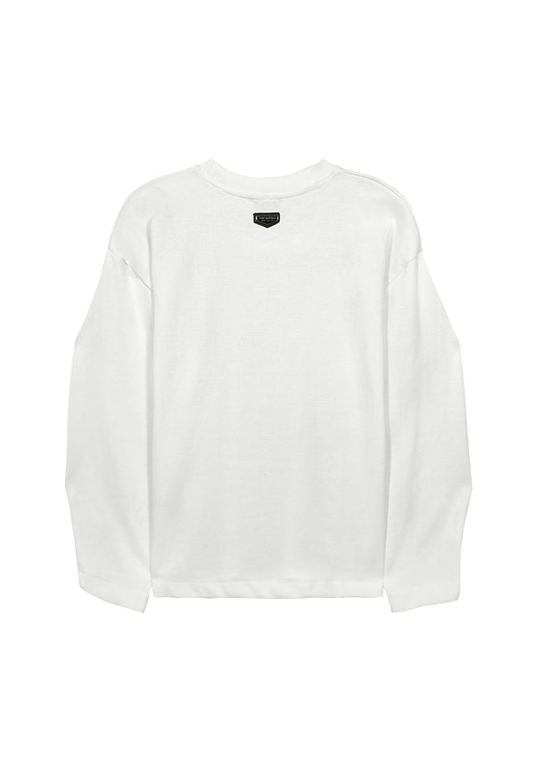 Women Long-Sleeve Sweatshirt - White - M3W798