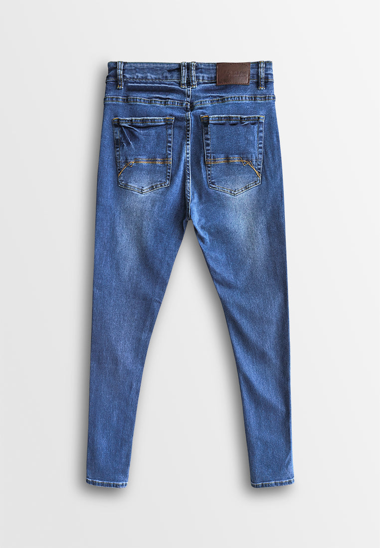 Men Skinny Fit Long Jeans - Blue - 610337