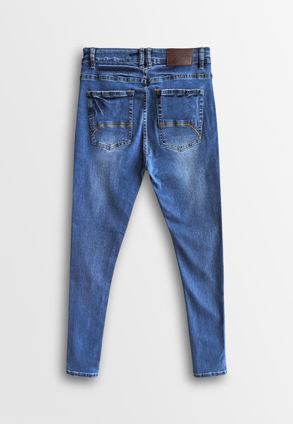 Men Skinny Fit Long Jeans - Blue - 610337