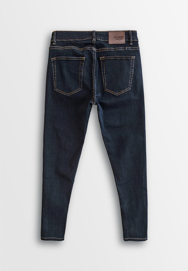 Men Skinny Fit Long Jeans - Dark Blue - 510009