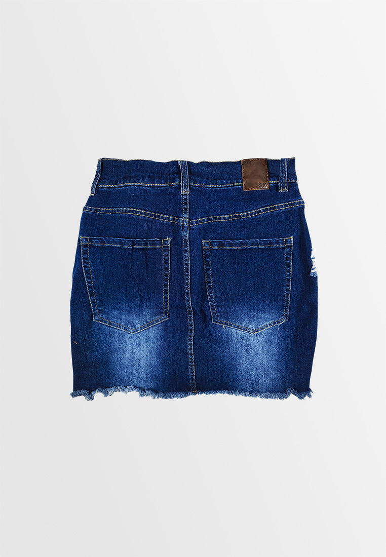 Women Denim Skirt - Dark Blue - M3W816