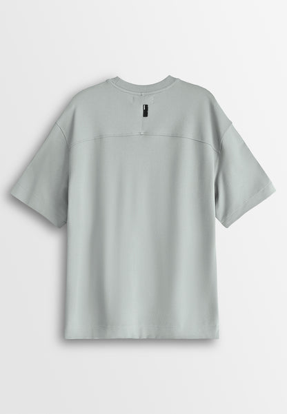 Men Oversized T-Shirt Short Sleeve - Light Grey - 610003