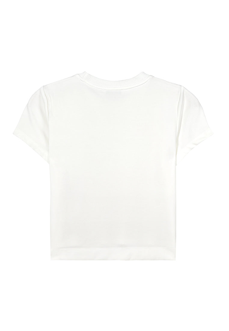 Women Short-Sleeve Fashion Tee - White - 310002