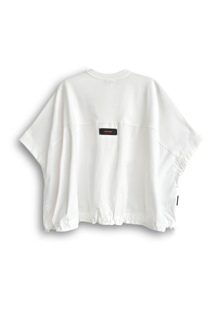 Women Sleeveless Oversized Fashion Tee - White - 510152