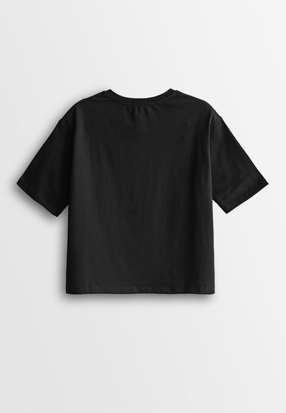 Women Short-Sleeve Fashion Tee - Black - 510174