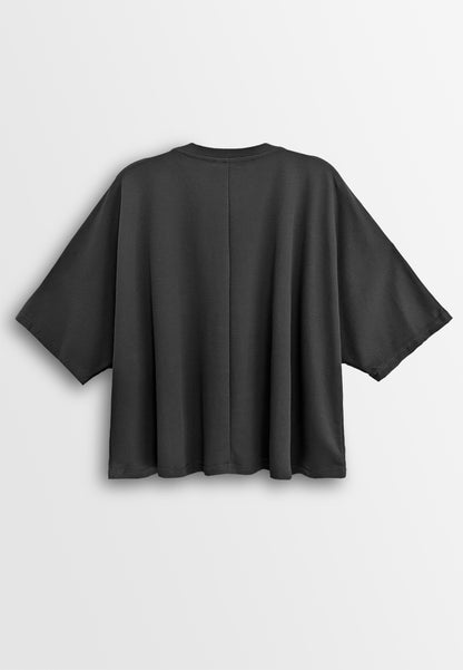 Women Oversized Fashion Tee - Black - 610331