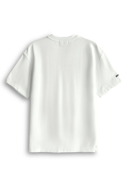 Men Oversized T-Shirt Short Sleeve - White - 510164