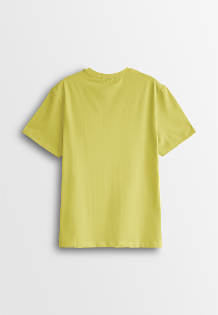 Men Short-Sleeve Basic Tee - Light Yellow - 510220