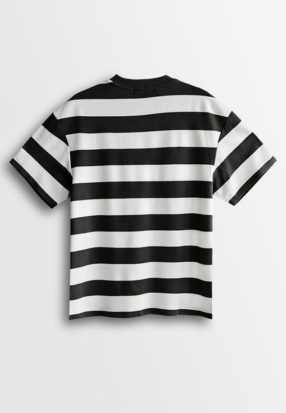 Men Oversized T-Shirt Short Sleeve - Black - 510046