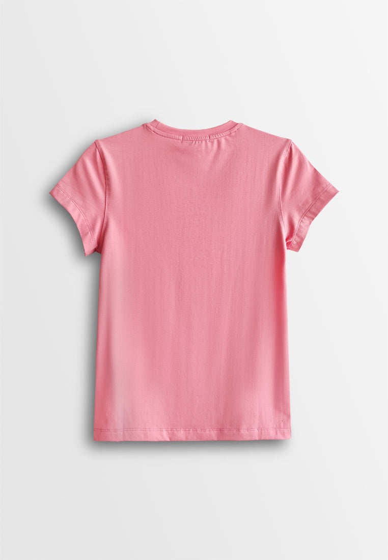 Women Short-Sleeve Graphic Tee - Dark Pink - 610220
