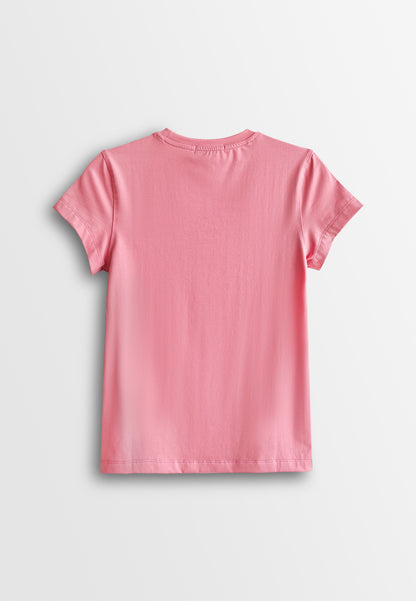 Women Short-Sleeve Graphic Tee - Dark Pink - 610220