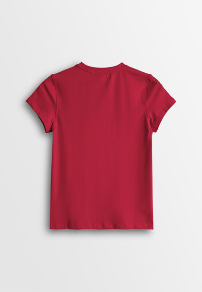 Women Short-Sleeve Graphic Tee - Red - 610217