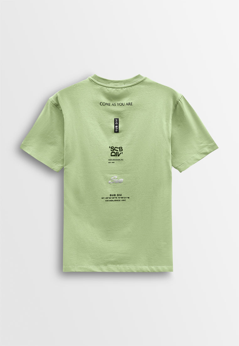 Men Short-Sleeve Graphic Tee - Light Green - 610248
