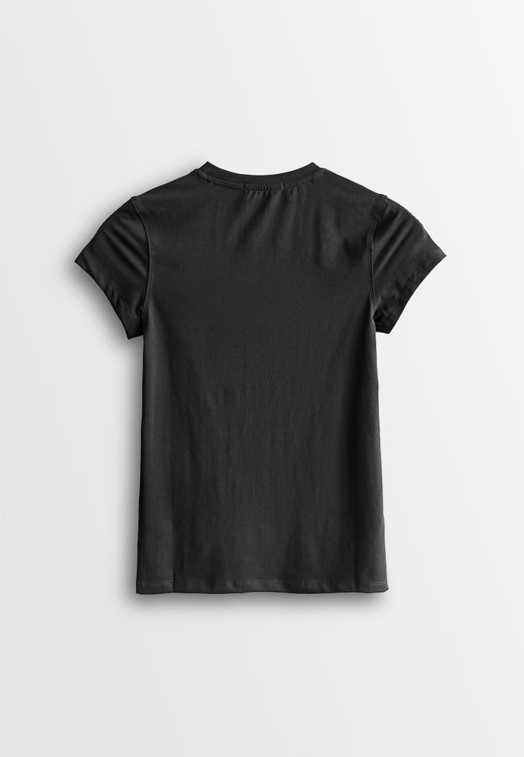 Women Short-Sleeve Graphic Tee - Black - 510169