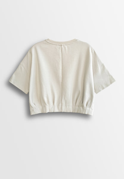 Women Short-Sleeve Fashion Tee - Light Grey - 510050