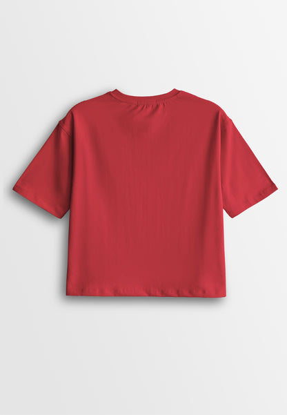 Women Short-Sleeve Fashion Tee - Red - 610223