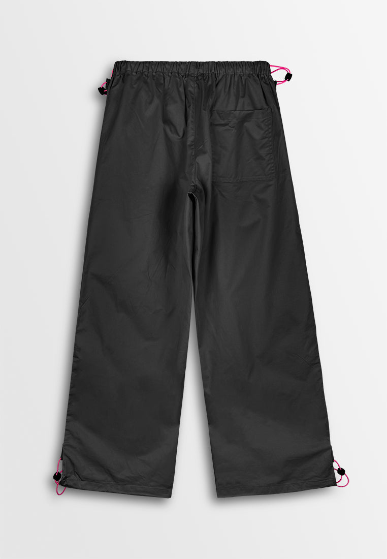 Women Parachute Pants - Black - 510017