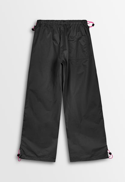 Women Parachute Pants - Black - 510017