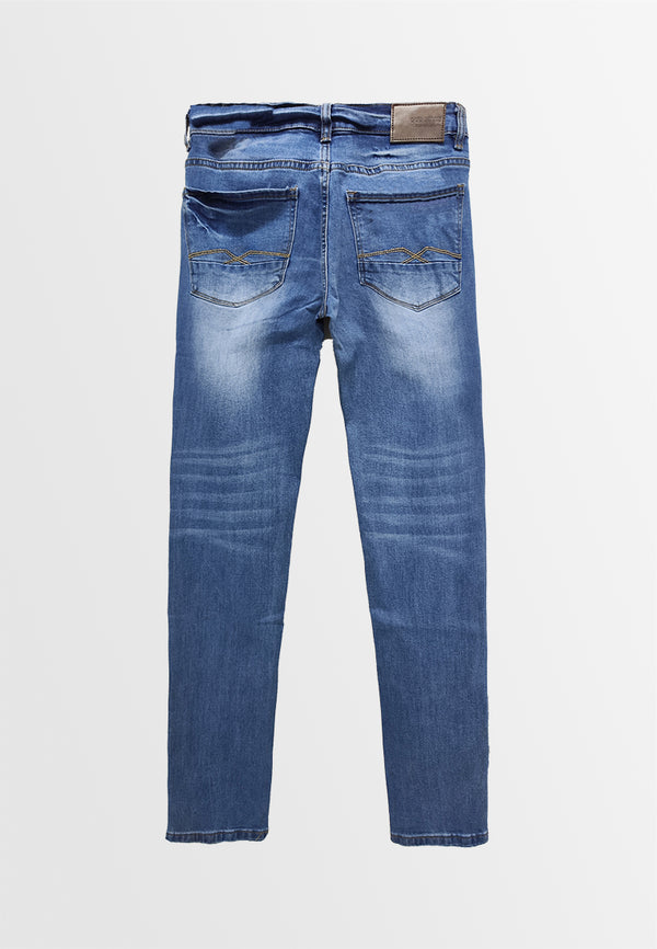 Men Slim Fit Long Jeans - Blue - M3M987