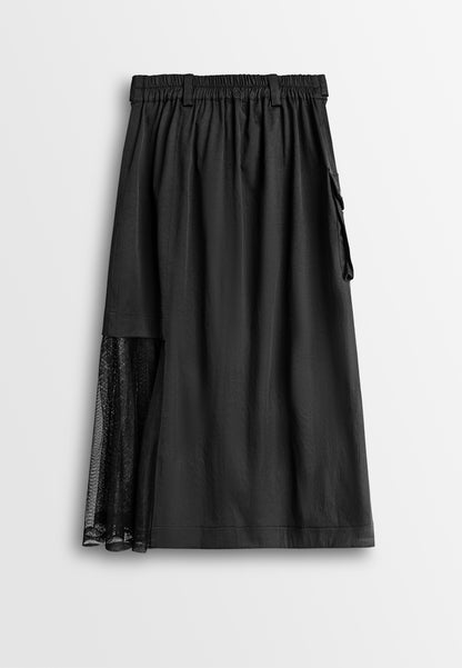 Women Long Skirt - Black - 610400