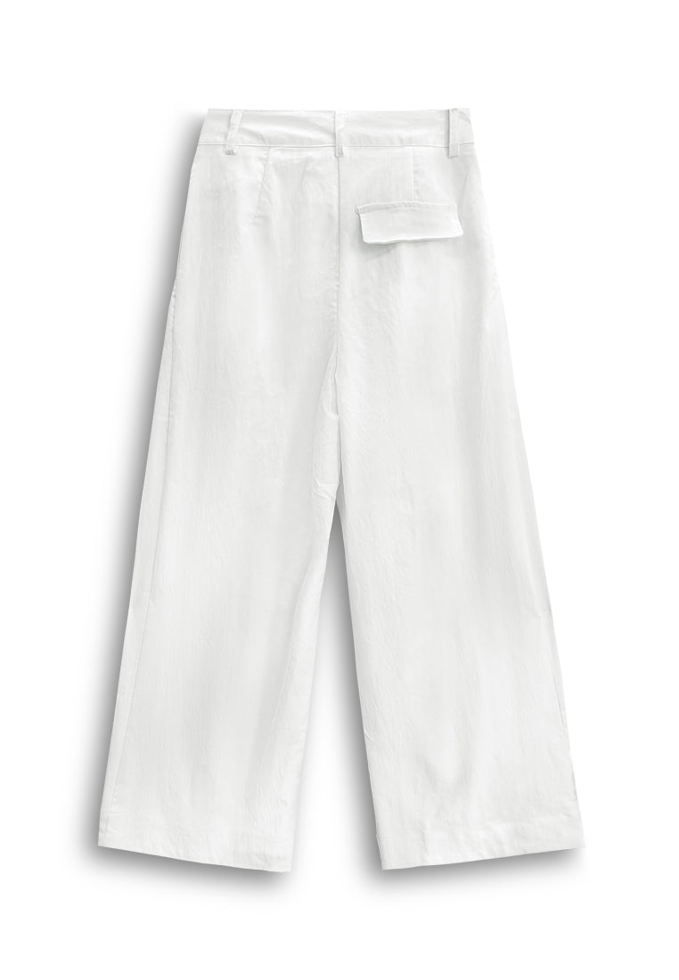Women Wide Leg Pants - White - 610341
