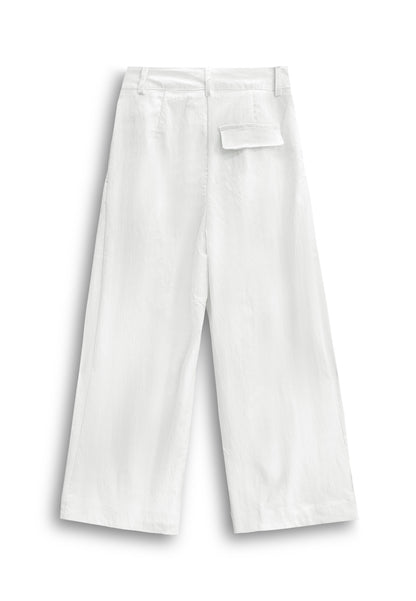 Women Wide Leg Pants - White - 610341