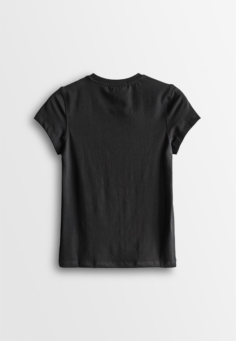 Women Short-Sleeve Graphic Tee - Black - 510167