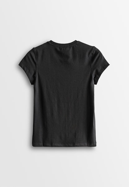 Women Short-Sleeve Graphic Tee - Black - 510167