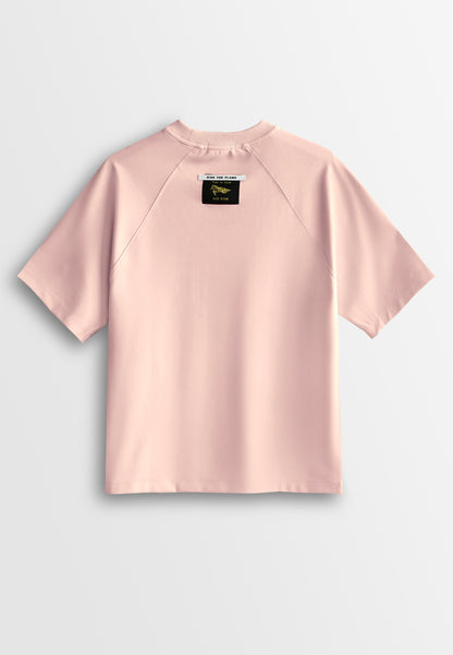 Men Oversized T-Shirt Short Sleeve - Pink - 510367