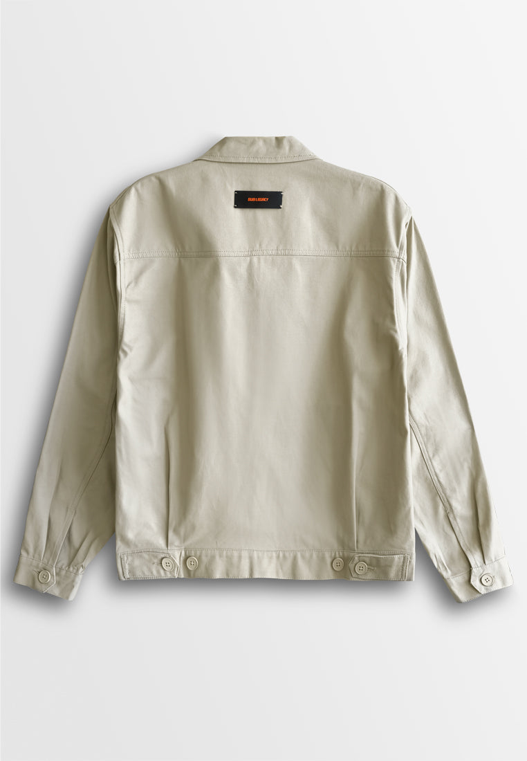 Men Oversized Bomber Jacket - Khaki - 510237