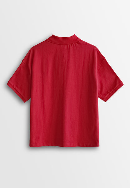 Men Short-Sleeve Fashion Polo Tee - Red - 510374