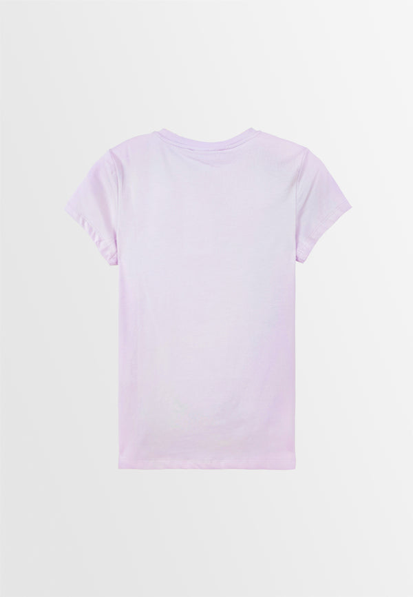 Women Short-Sleeve Graphic Tee - Purple - F3W894