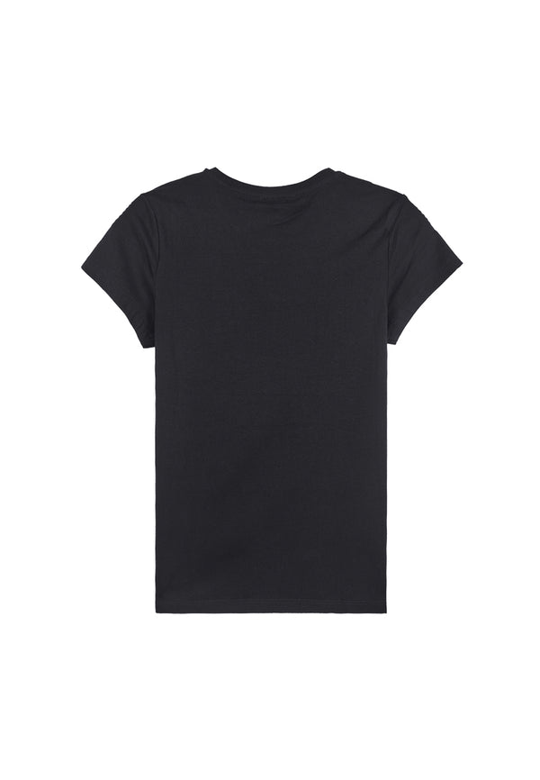 Women Short-Sleeve Graphic Tee - Black - F3W860