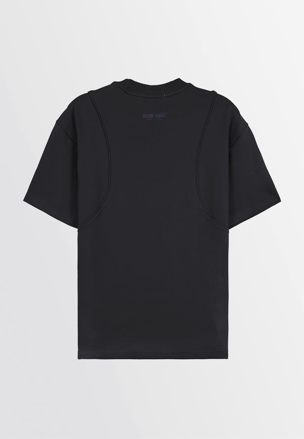 Men Short-Sleeve Fashion Tee - Black - 410002