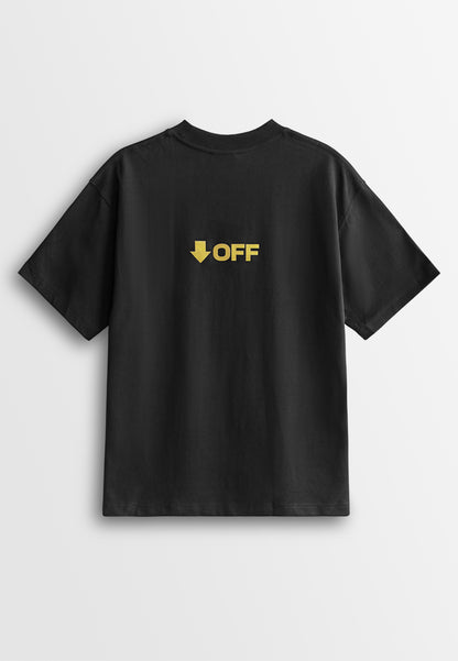 Men Oversized T-Shirt Short Sleeve - Black - 610344
