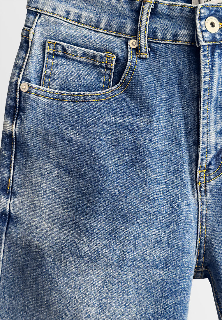 Men Slim Fit Long Jeans - Blue - 610241