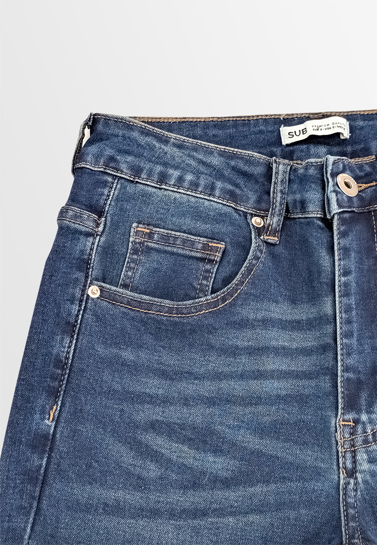 Women Skinny Fit Long Jeans - Dark Blue - 610245