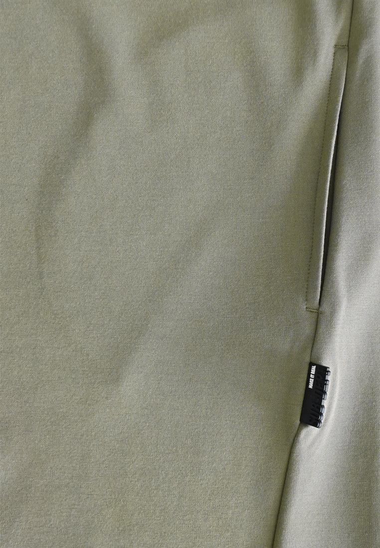 Women Sleeveless Midi Dress - Dark Khaki - 510277