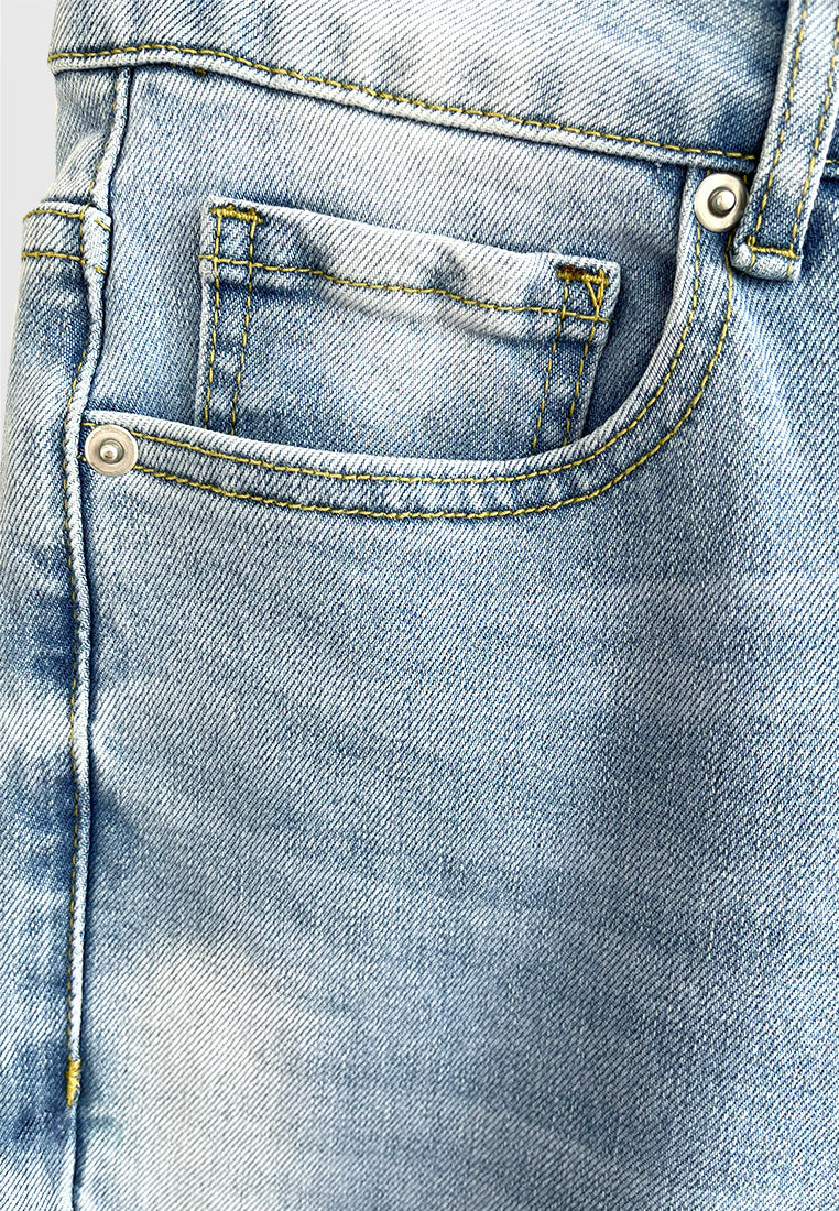 Men Slim Fit Long Jeans - Light Blue - 610245