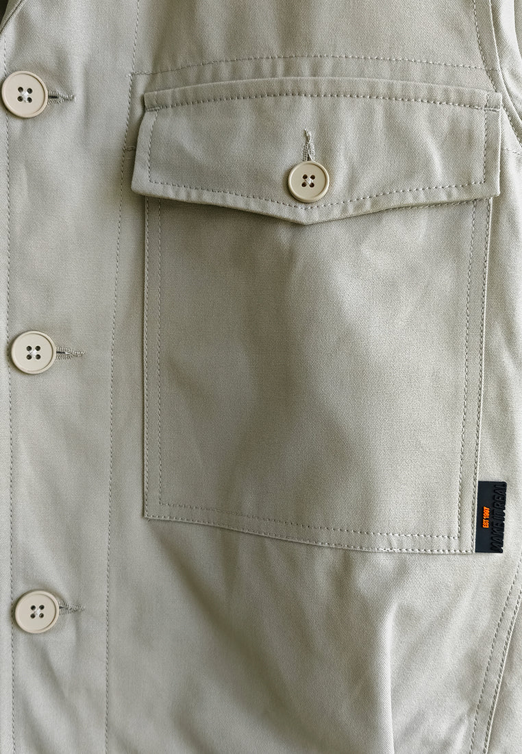 Men Oversized Bomber Jacket - Khaki - 510237