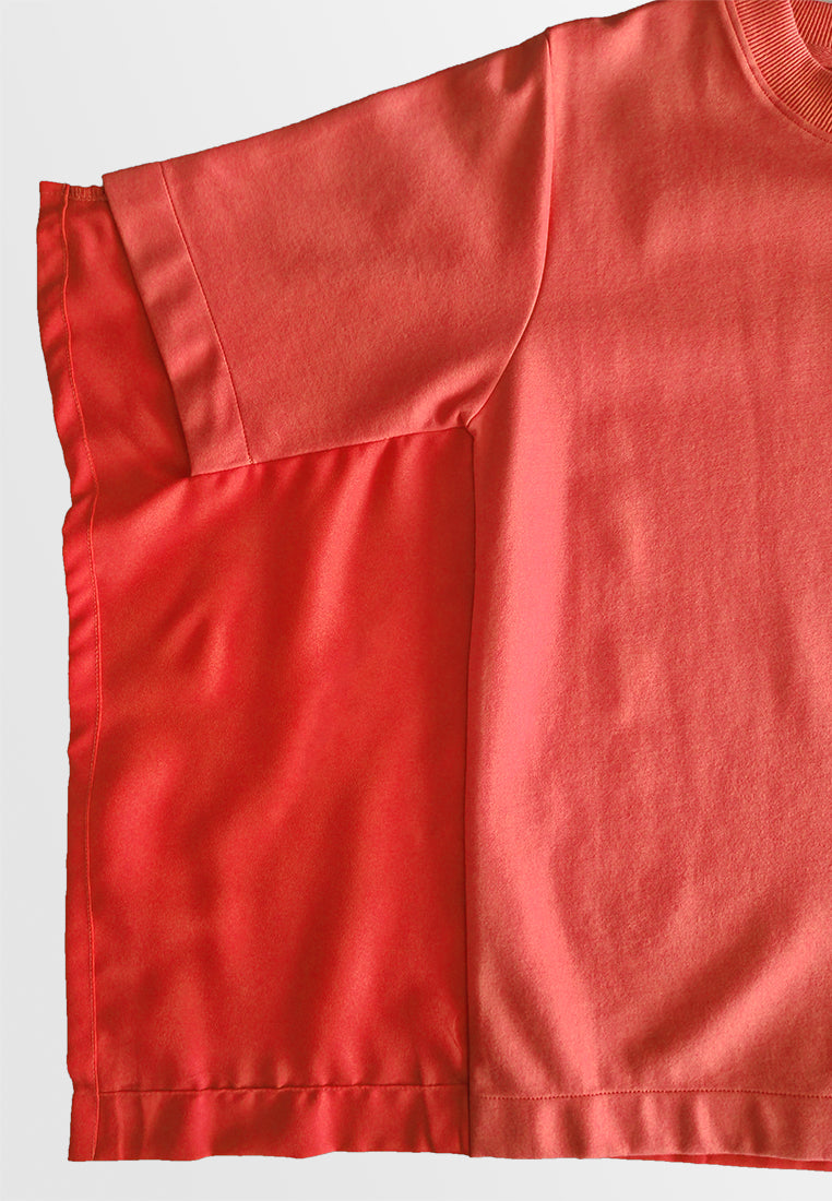 Women Short-Sleeve Fashion Tee - Orange - 410141