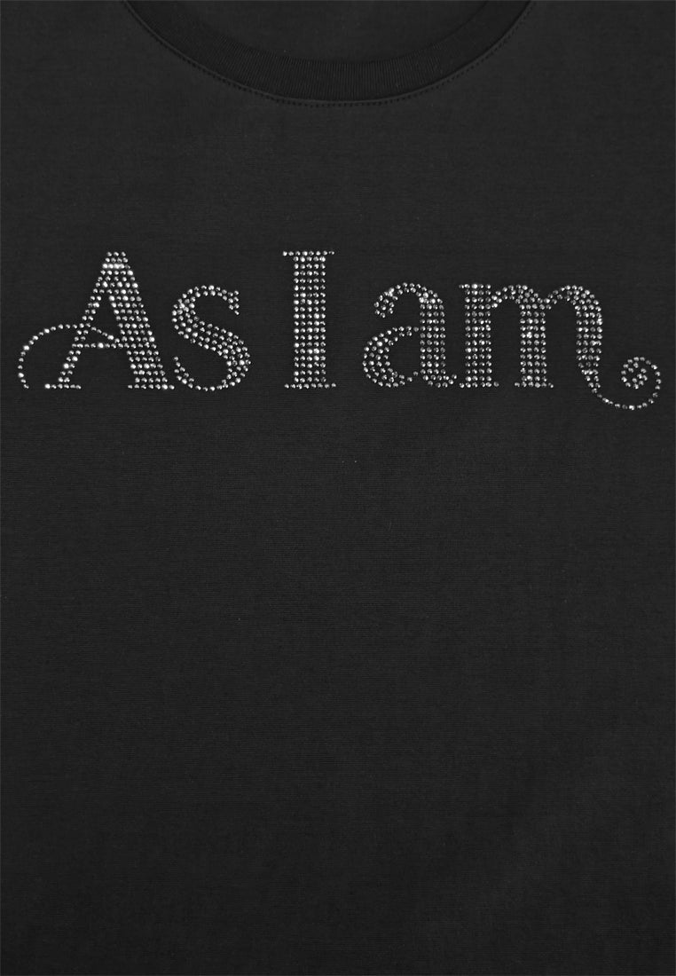 Women Oversized Fashion Tee - Black - 610394