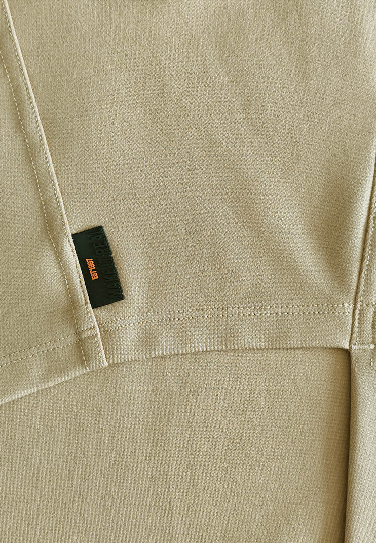 Women Sleeveless Oversized Fashion Tee - Khaki - 510149