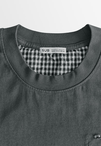Men Oversized T-Shirt Short Sleeve - Grey - 610342