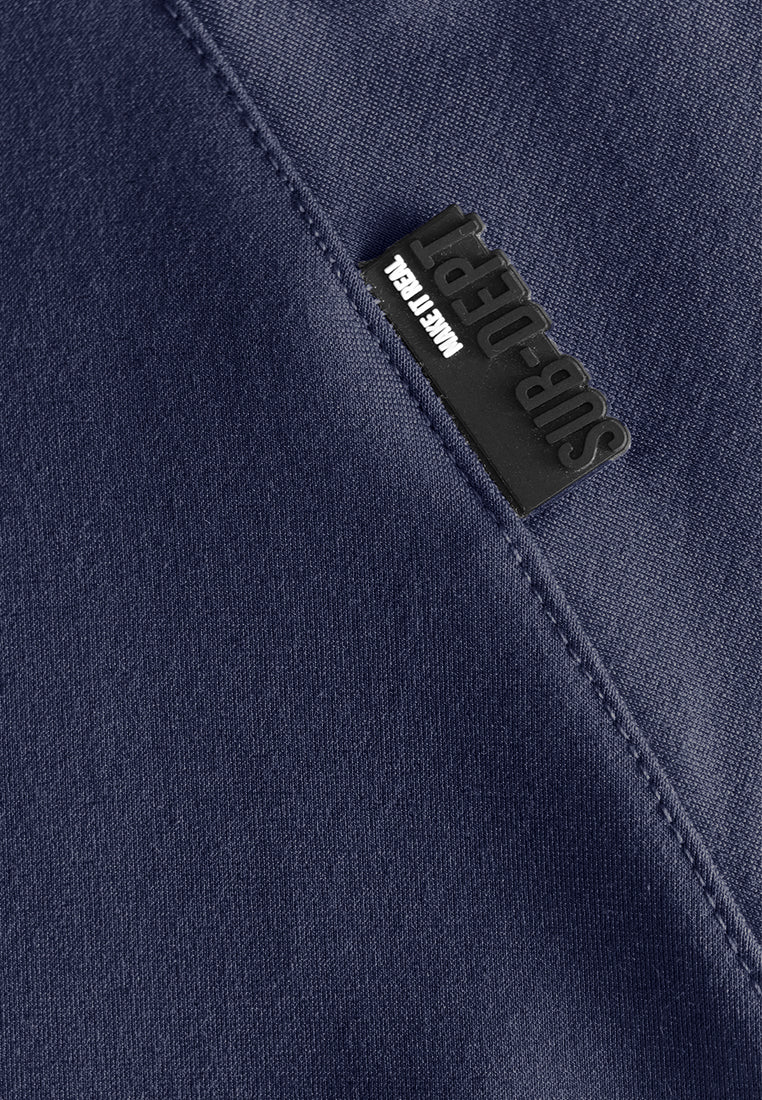 Men Oversized T-Shirt Short Sleeve - Navy - 510316