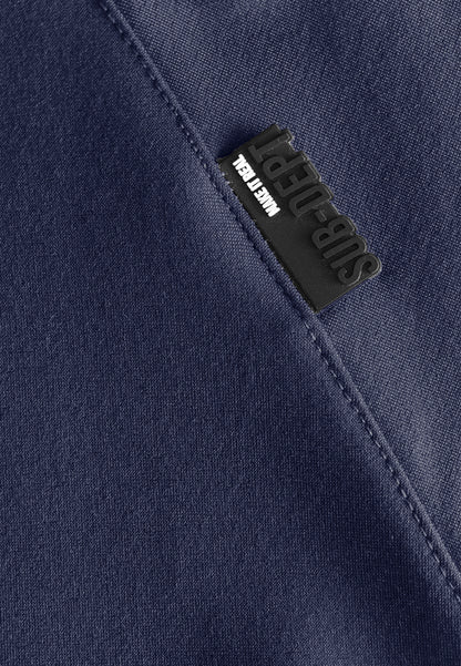 Men Oversized T-Shirt Short Sleeve - Navy - 510316