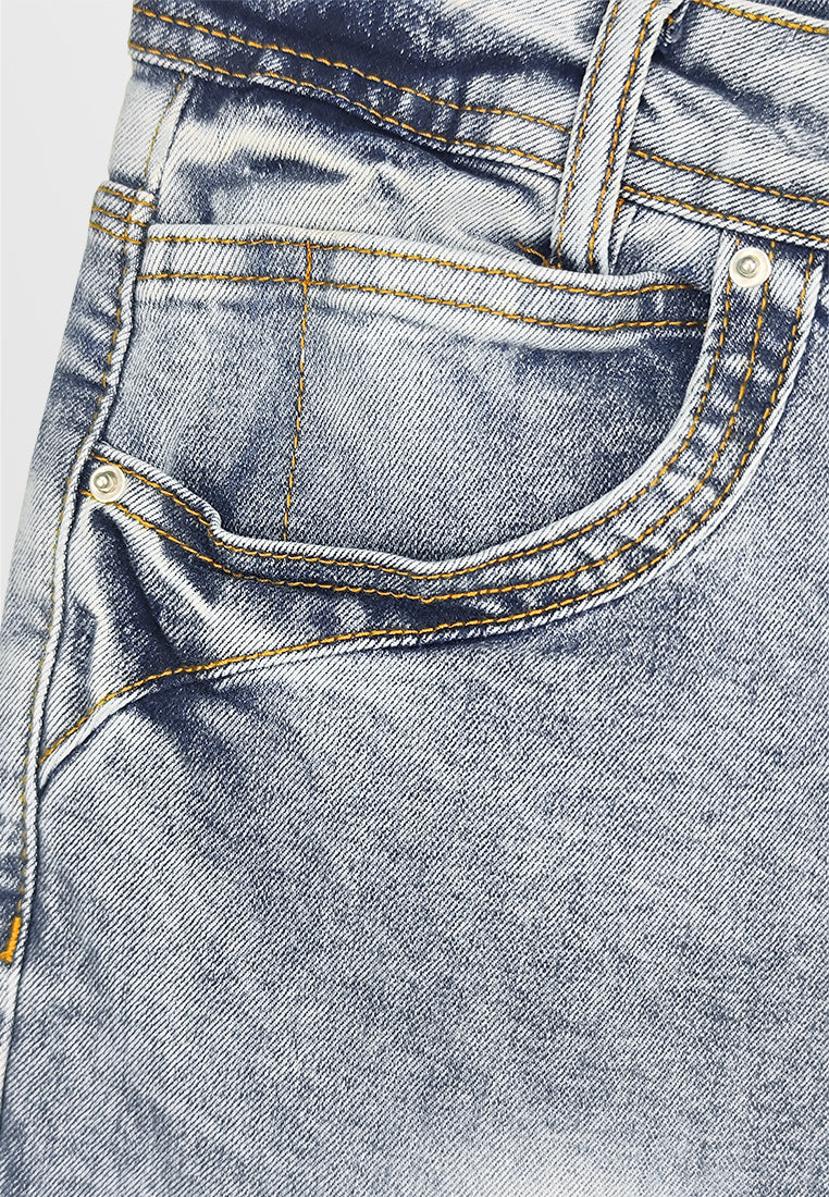Men Slim Fit Long Jeans - Light Blue - 310210