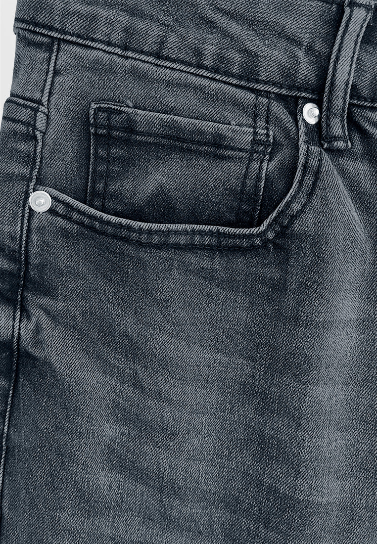 Men Slim Fit Long Jeans - Black - 610240