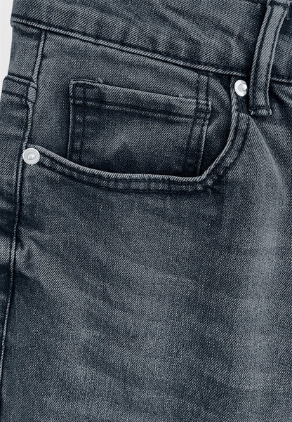 Men Slim Fit Long Jeans - Black - 610240