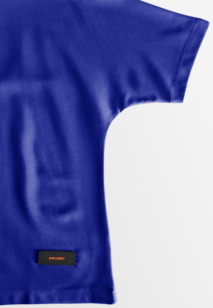 Men Oversized T-Shirt Short Sleeve - Blue - 510228